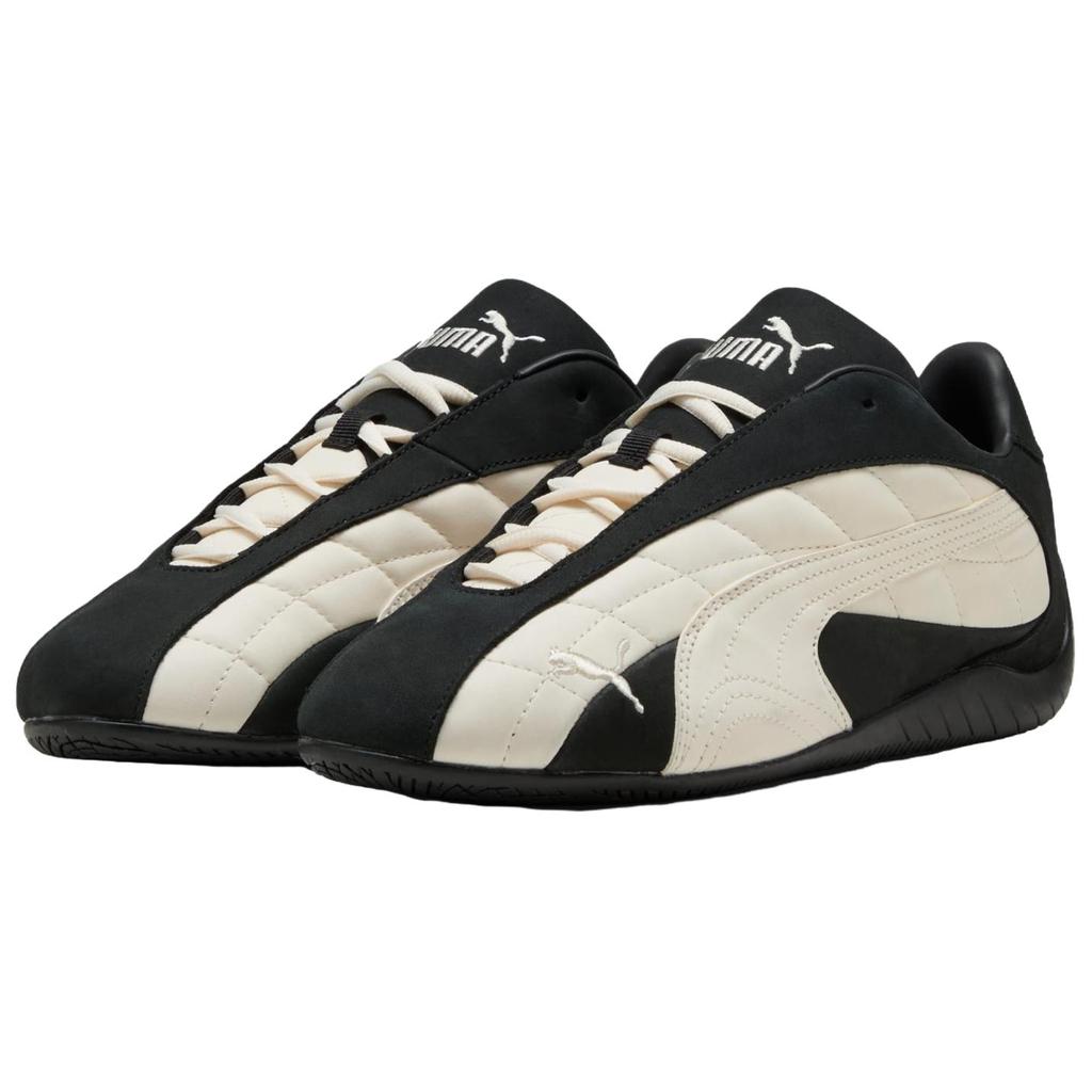 Puma Speedcat Plus Top Grain Cow Leather Support Lightweight Thermal Low Top Casual Shoes Unisex Black White 403429-03
