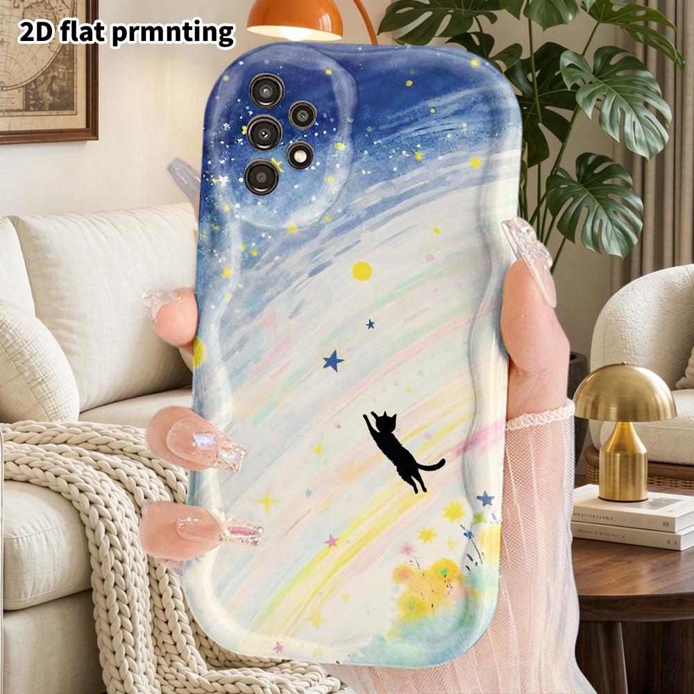 Phone Case: 2D Flat Samsung Galaxy A34 A35 M05 M06 S20 S22 S21 FE Plus 5G Protective Case, Couple Style, Fresh and Gentle, Christmas and Halloween Gif