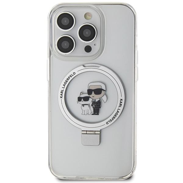 Karl Lagerfeld Klhmp15Xhmrskch Iphone 15Pro Max 6.7 Biały/White Hardcase Ring Stand Karl&Choupettte Magsafe