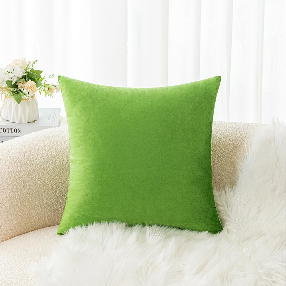Velvet Pillow Sofa Cushion Solid Color Bedside Backrest Home Fabric Living Room Plush Pillow Ins Style