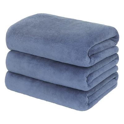Gekiochikun Microfiber Bath Towels Fibers for a Soft Feel On the Easily Even When (3-pack) (Navy) Ultra-fine skin/Highly absorbent/Dries Wet/