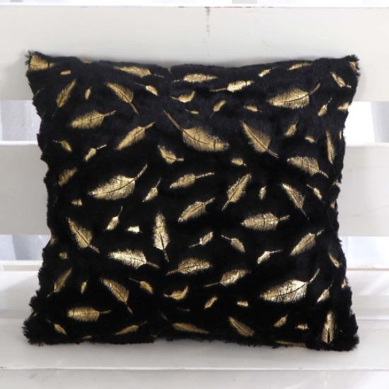 Hot Stamping Plush Leaf Series Pillow Pillow Case Pillow Bed Bedside Pillow