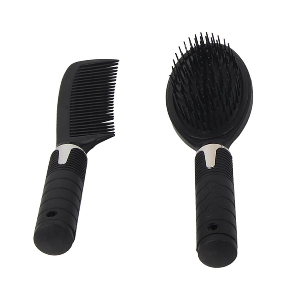 5PCS/Set Hair Comb Set Anti Static Hair Brush Black Mirror Comb Set Non Slip Handle Styling Comb Kit