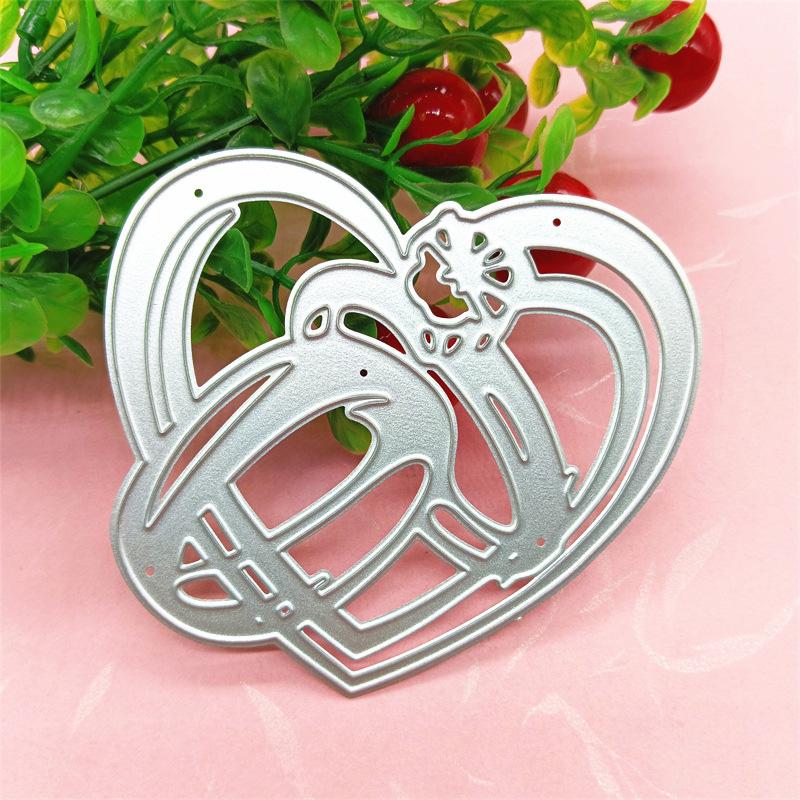 

Любовь и кольцо, дизайн, стиль, трафарет для резки металла для DIY, скрапбукинг, альбом, фототиснение, бумажная карта, ремесленный декор серебряный