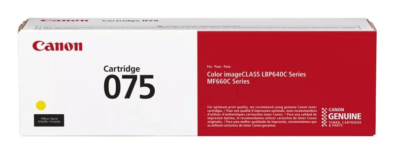 Canon CRG 075 Y (6362C002) Toner Cartridge, Yellow