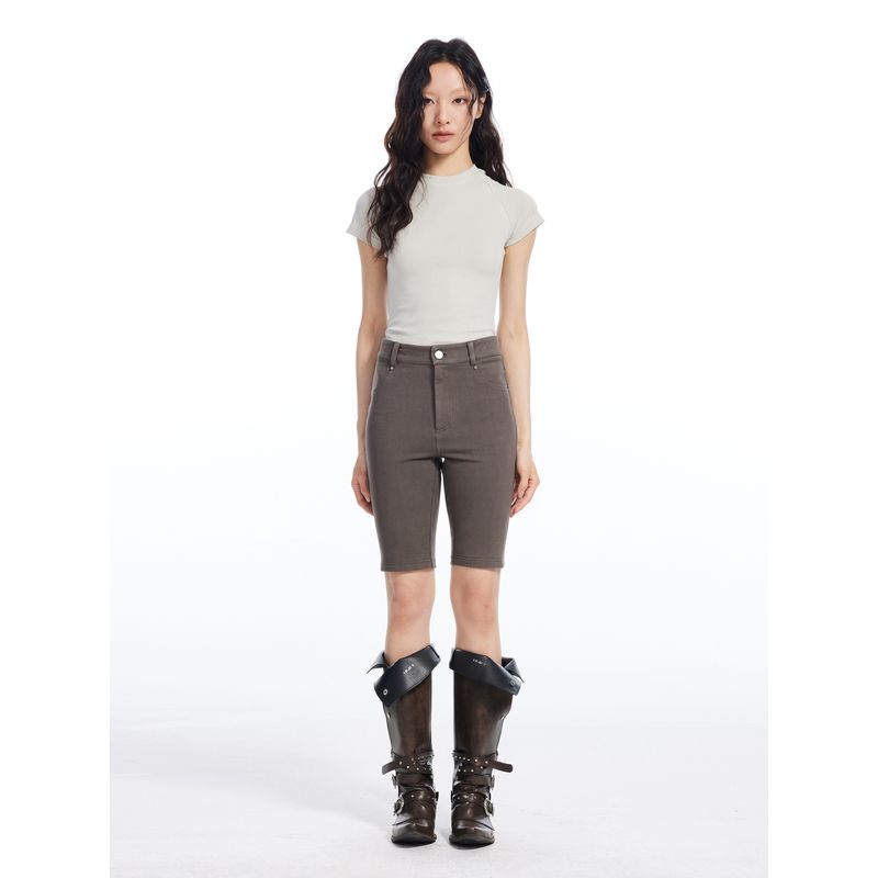 Silm High Waist Hip Lifting Stretch Cycling Leisure Shorts