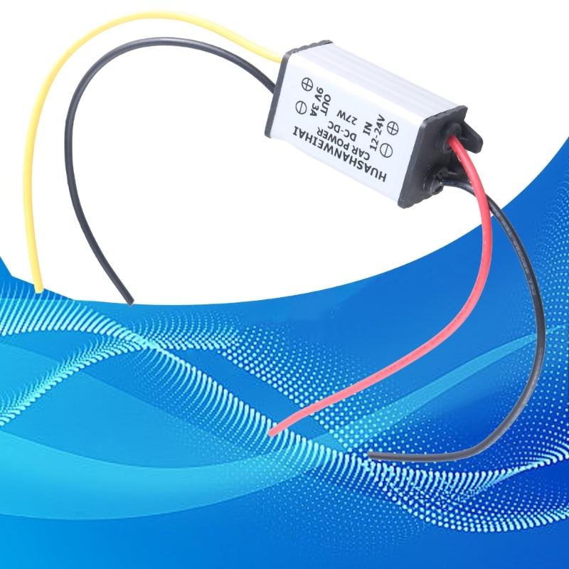 Waterproof Buckk Converters 12~24V to 1/2/6/7/8/9V 3A Powers Supply Converters Module for Car LED Dispaly, Motor
