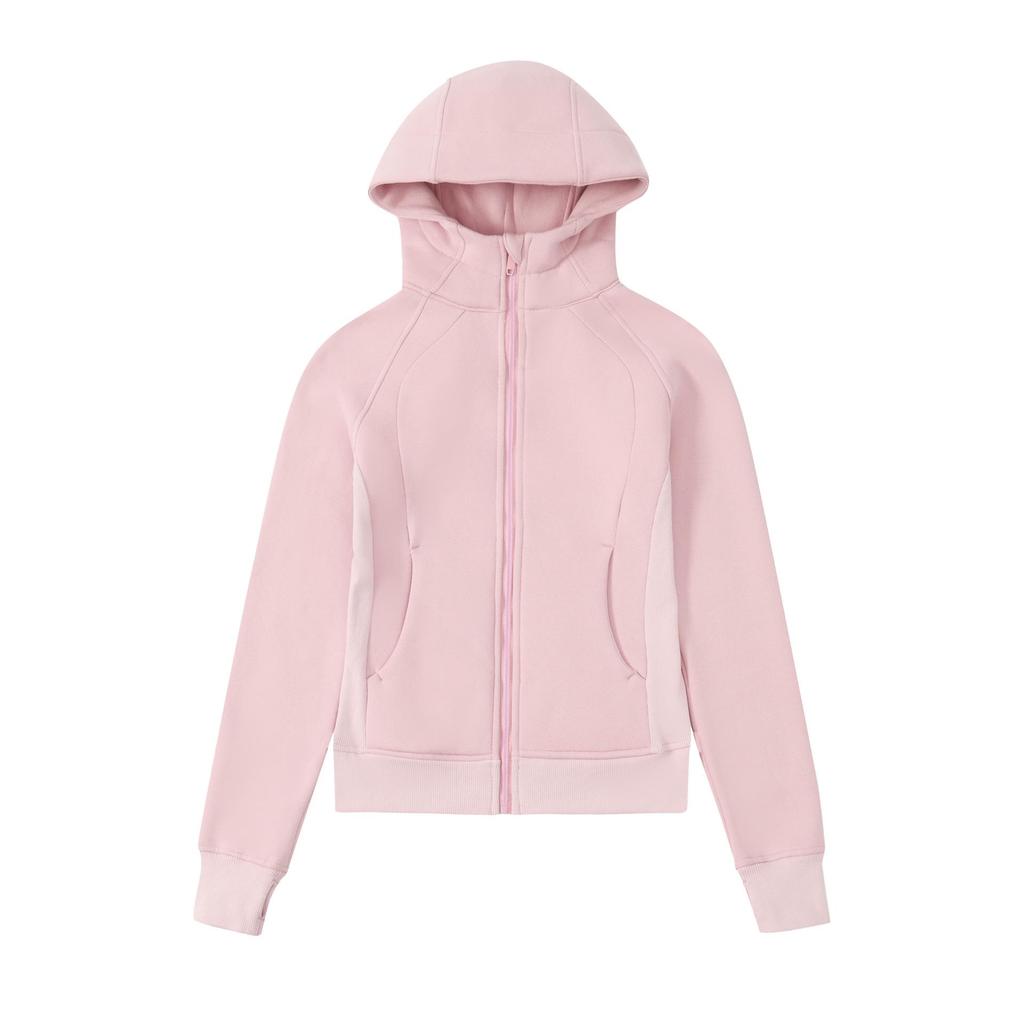 Sweat à capuche scuba slim pour femme – Doublure chaude en velours pour les sports d'automne et d'hiver ou le yoga