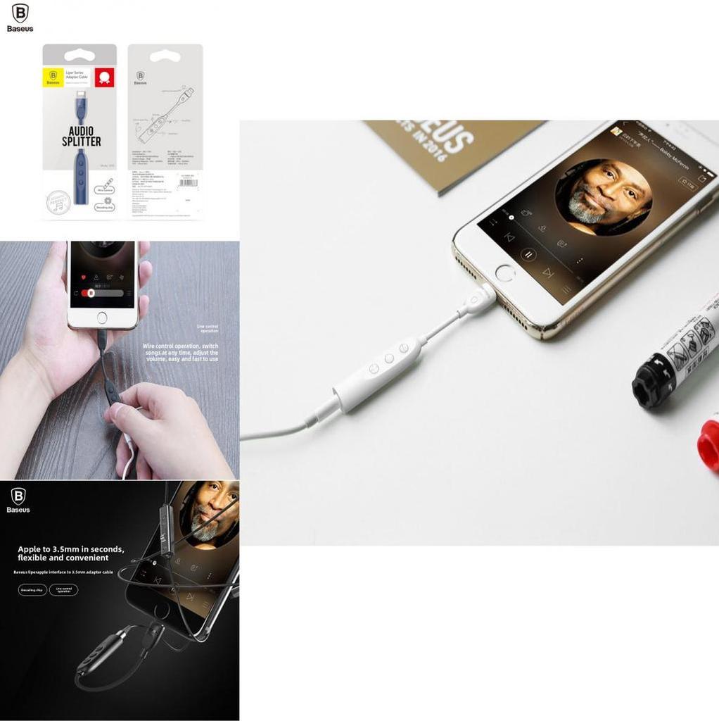 Adaptador de Auriculares para Apple Lightning a 35 mm Convertidor de Audio para Transmisión en Vivo y Llamadas de Voz