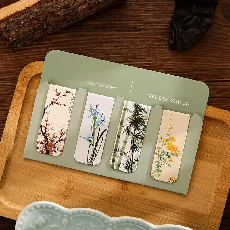 

4PCS Animal Series Magnetic Bookmark Suitable for Book Readers, Students, Schools, Home Offices, and Reading Supplies