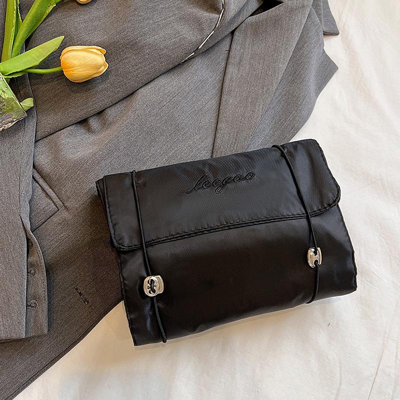 New Lazy Fashion Makeup Bag For Outdoor Travel Toiletries Storage Bag Portable Large Capacity Drawstring Toiletries Bag