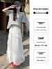 Women's White Lace A-Line Irregular Long Skirt, Spring/Autumn 2026 Collection