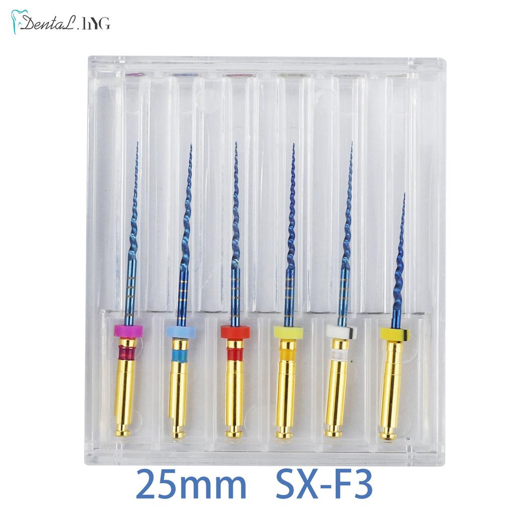 Zahnärztliche SX-F3 Blaue Feilen Nickel-Titan Rotierend Universell Motor Endodontisch Anti-Ermüdung Konstant Nadel Zahnmedizin Wurzelkanal Material