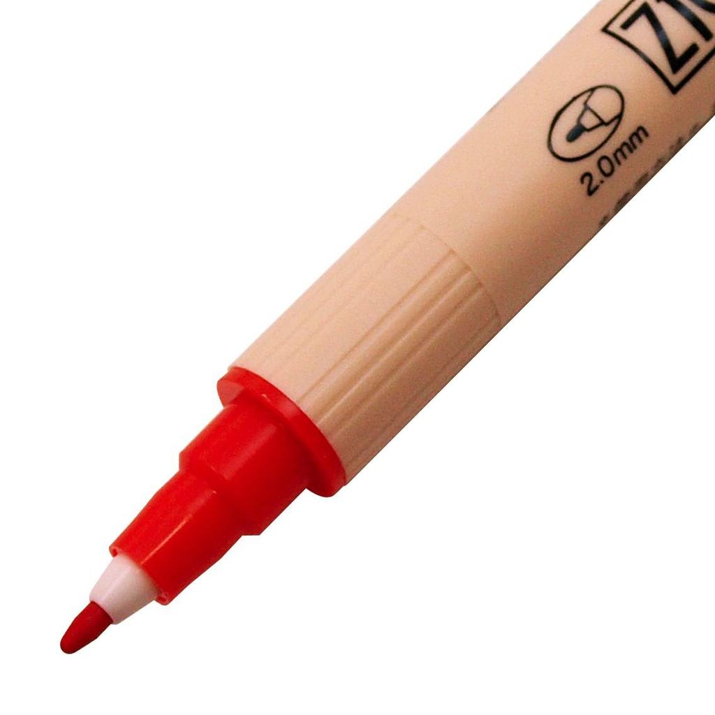 Kuretake Fabric Fabric ZIG Fabric 12 Water-based Pen, Writing, Color, Colors, TC-4000A/12V