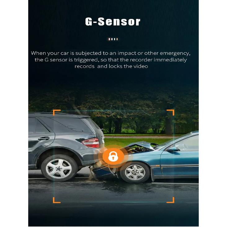 2.5K+1080P 3.39inch Dash Cam Camera  App WiFi 24h Parking Monitor Night Vision Dvr Front and Rear Video Registrator