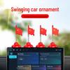 National Flag Car Bobblehead Decoration - Creative Red Flag Ornament for Console Display