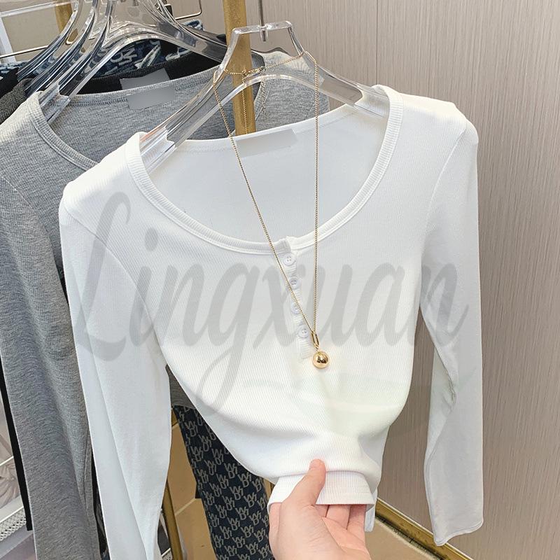 

Women s Slim-Fit Ribbed Long-Sleeve Top: Low-Neck, True Shoulder, Autumn/Winter 2026, Pure Desire Collection. Large