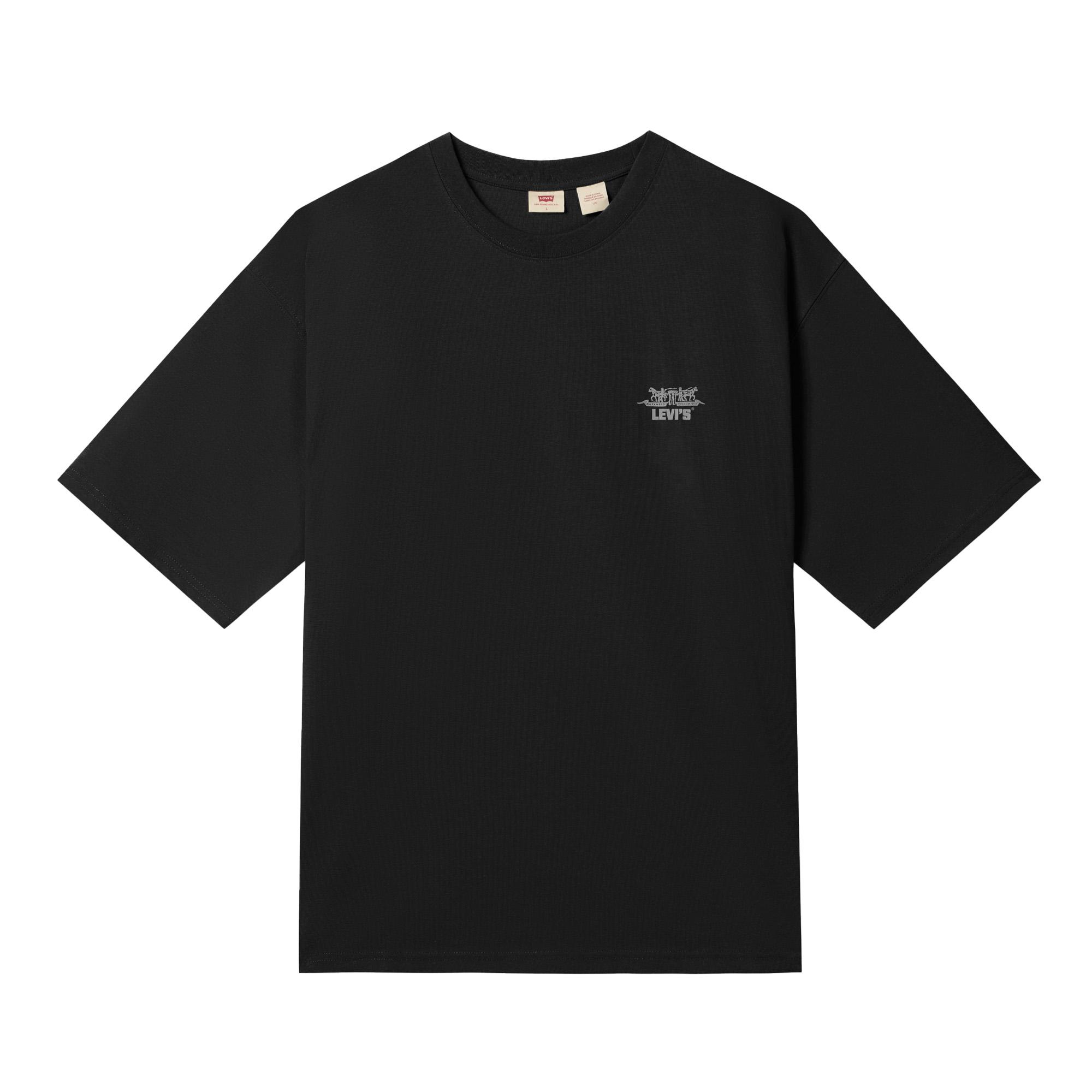 Levis Американский Повседневный Принтованный Крутой Базовый Футболка с Круглым Вырезом с Коротким Рукавом Мужские Топы Черный 008S7-0002 XL black