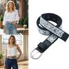 Comfortable Women Belt PU Leather Lace Trim Flower Waistband Adjustable Length Waist Strap for Teens Girl Everyday Use