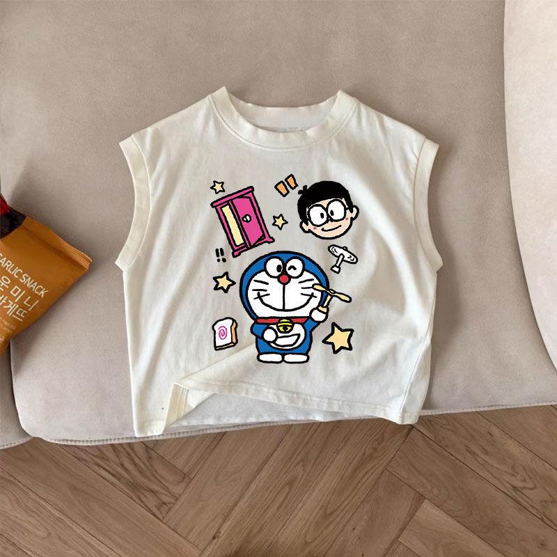 Boys Summer Cotton Sleeveless Tank Top Simple Casual Vest For Toddler Kids 80