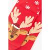 Women's Deer Patterned New Year Socks Red