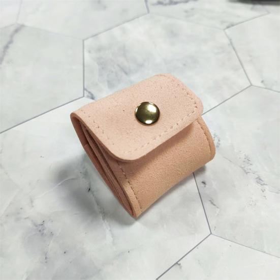 1/3Pcs Jewelry Storage Bag Earring Organizer Solid Color Mini Size Portable Foldable Travel Jewelry Organizer Case with Buckle