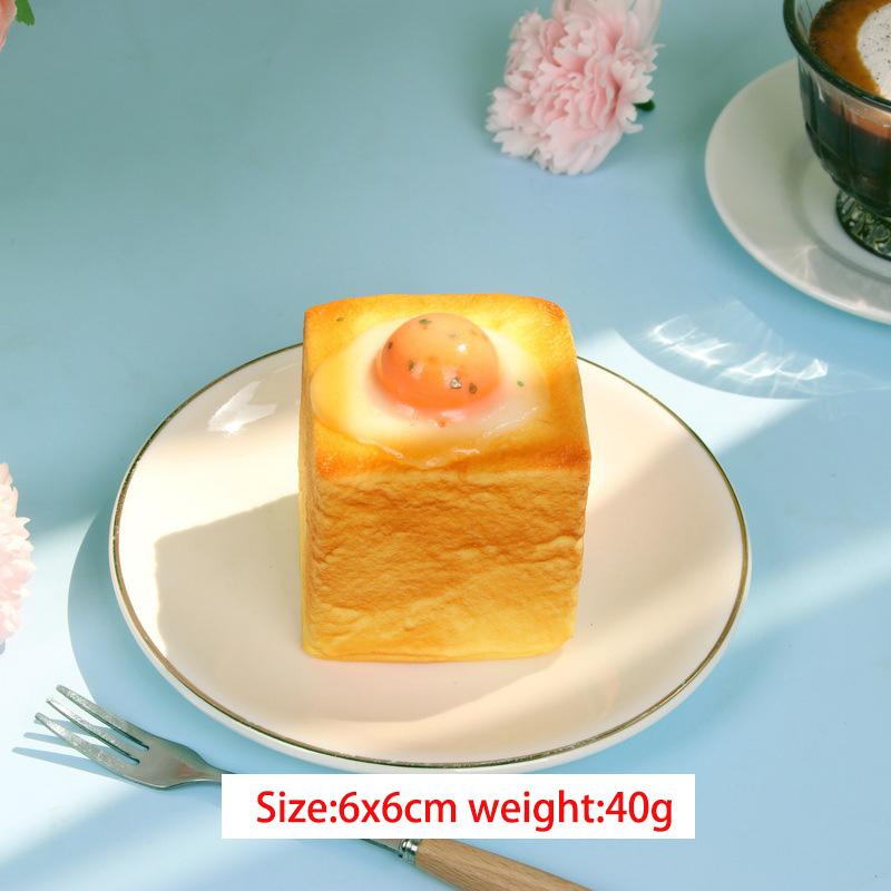 Fake Food Bread Simulation Cake Fake Egg Tart Squishy Cheese Slow Rebound Toy Home Decoration Kids Birthday Christmas Gift