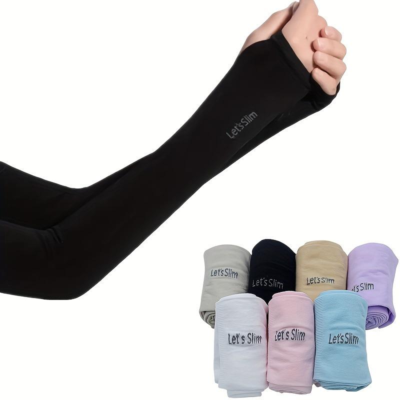 Mangas de Braço Unissex Respiráveis com Proteção UV em Seda Gelo para Ciclismo e Condução