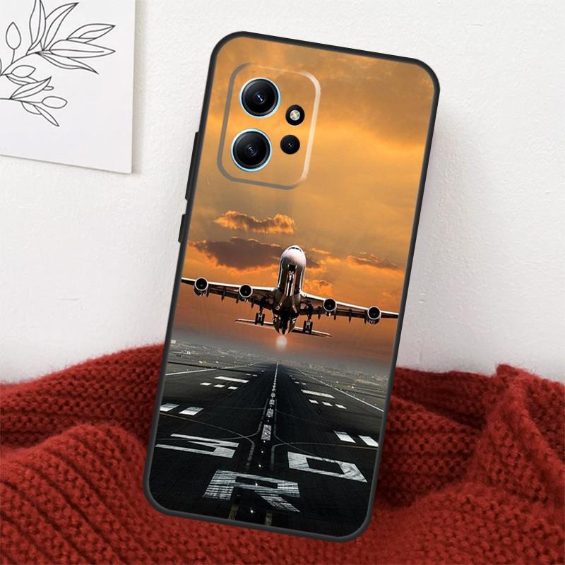 Airplane Plane Aircraft Case For Xiaomi Redmi Note 14 13 12 11 10 15 Pro Plus Cover For Redmi 15 15C 10C 12C 13C 14C