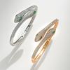 New Snake Shape Green Eyes Small Snake Open Bracelet for Women