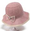Hollow Bucket Hat Women's New Summer Fashion Simple Bow Sun Hat Foldable Sun Hat