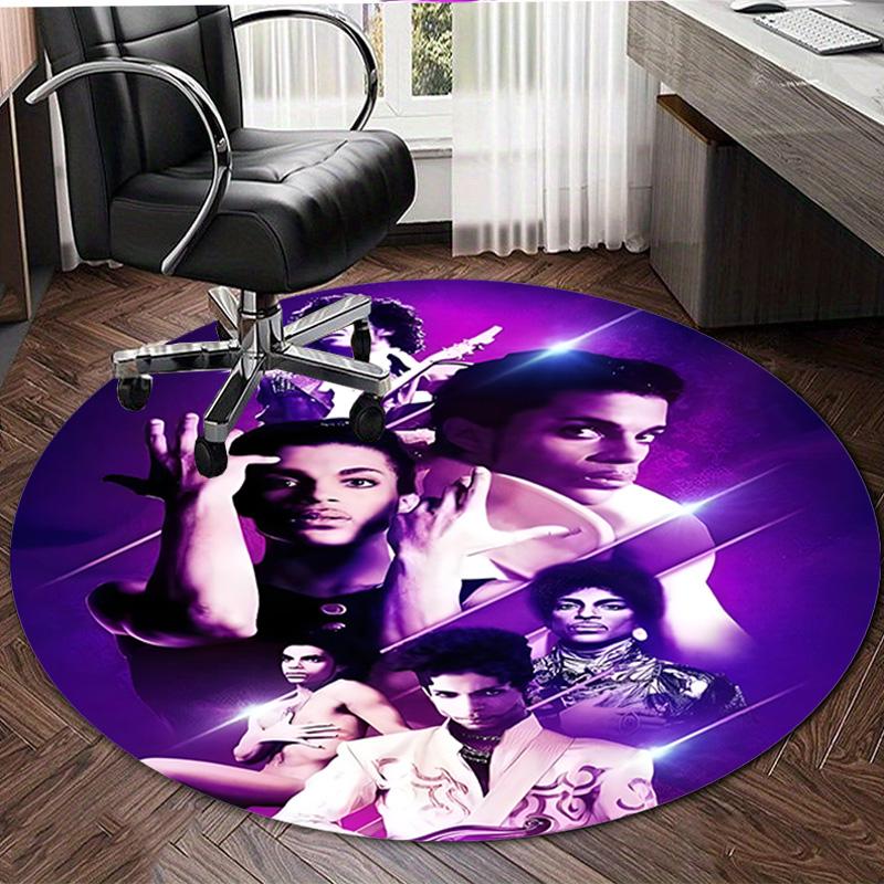 1pc Prince1 Design Printed Area Round Carpet for Bedroom Living Room Home Decor Rugs Mat Non Slip Mat Rug for Bedside