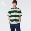 HAZZYS Men's Waffle Knit Wide Stripe Short Sleeve T-Shirt