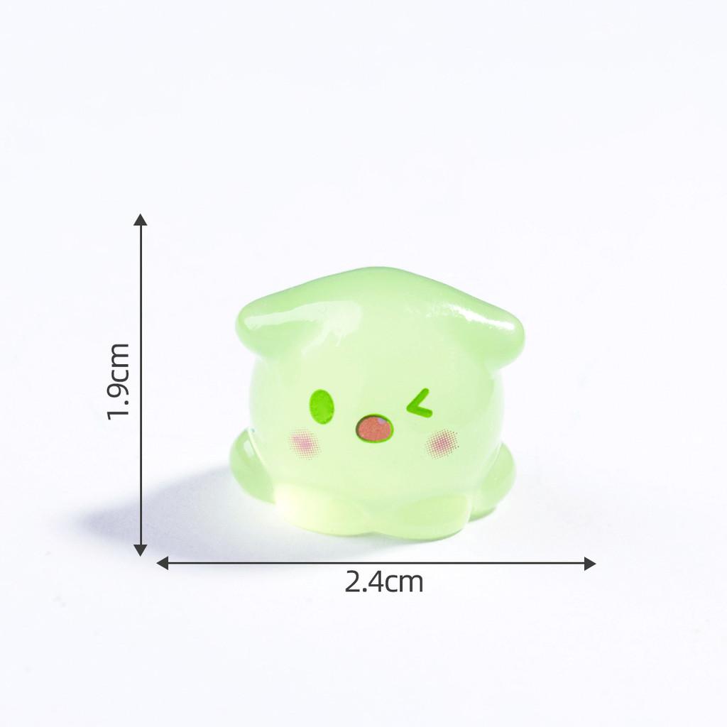 10Pcs Mini Luminous Octopus Animal Miniatures Diy Resin Ornament Fairy Garden Decoration Moss Terrarium Micro Landscape