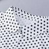 Polka Dots Shirt Detachable Collar Front Tie White Fake Collar Women Stand Detachable Collar Fake Vintage False Blouse Collar