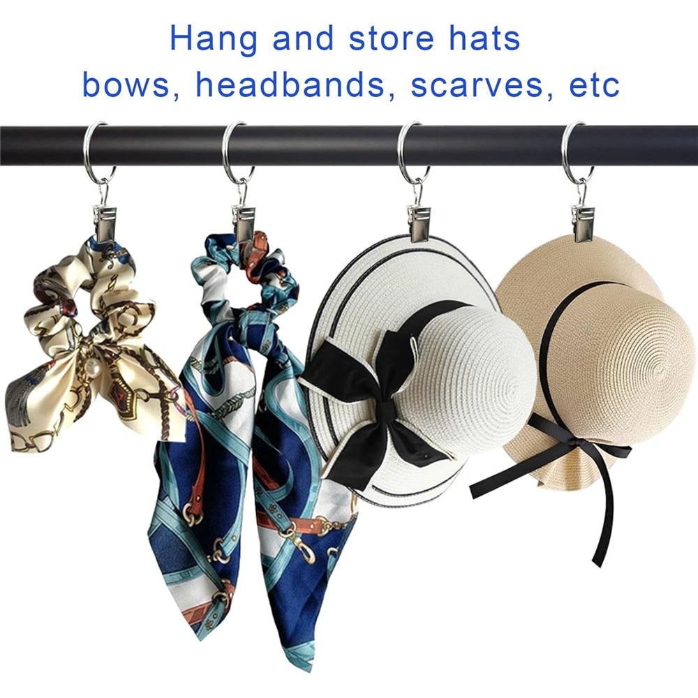 40 Pack Curtain Rings With Clips, Drapery Clips With Rings, Drapes Rings 1.5 In Interior Diameter, Fits Up To 1.2 In Curtain Rod, Black