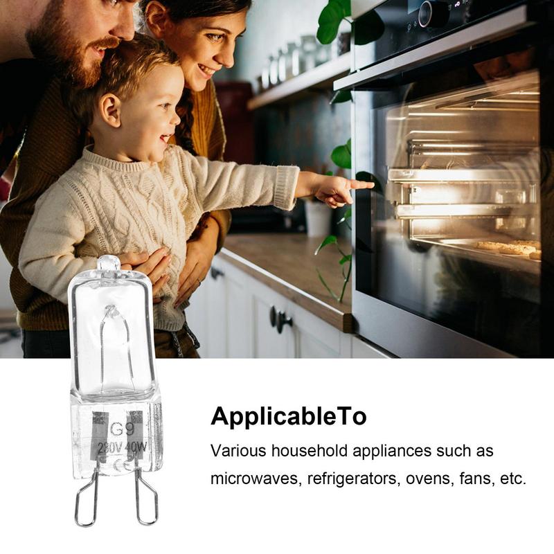 G9 40W Halogen Microwave Bulb Lamp Light Light Bulb Replacement Halogen Light Bulb Lamp Oven Lighting Lamps Kitchen Accessories