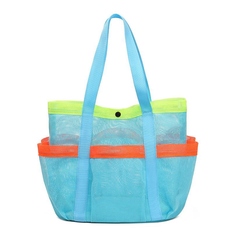 Summer beach bag children's storage bag beach swimming storage bag seaside beach bag mesh bag vacation multi-pocket