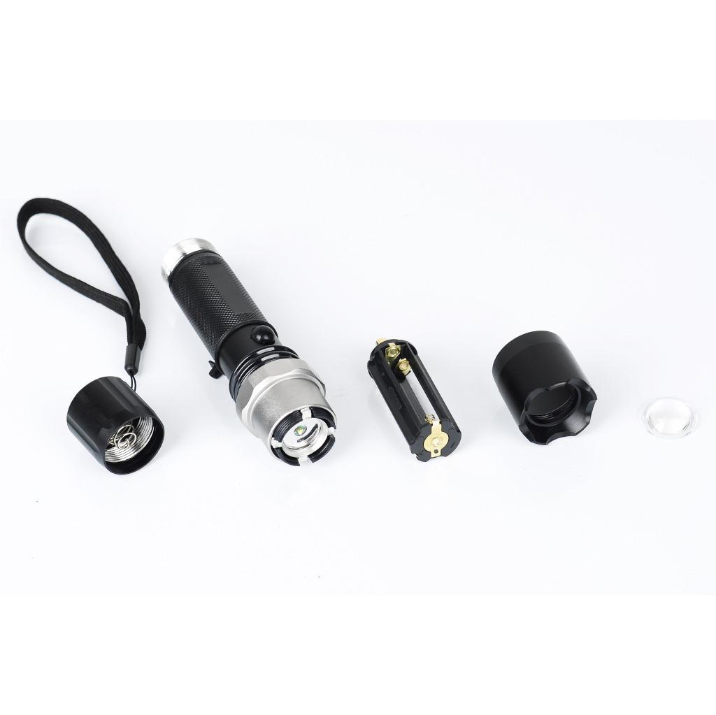 Rechargeable Q5 Aluminum Alloy LED Flashlight with Rotating Zoom and Long-Range for Cycling