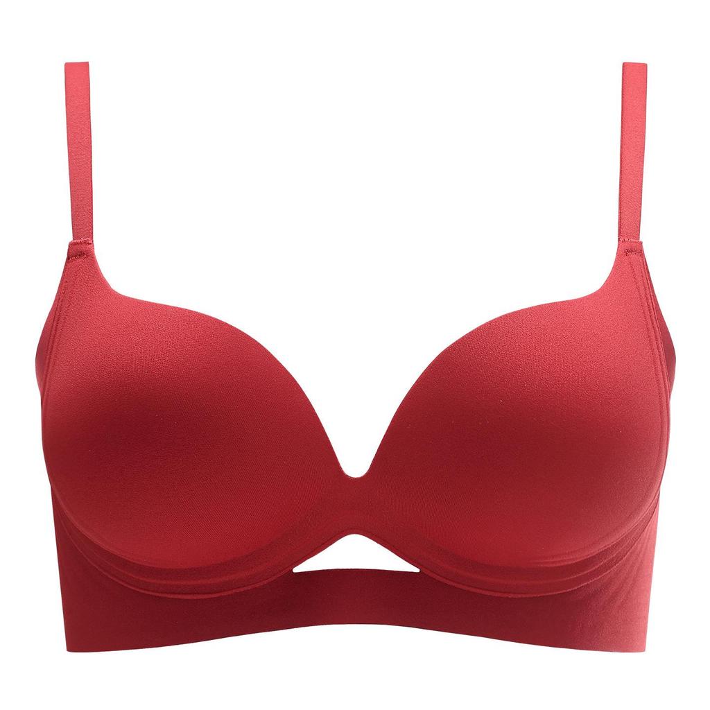Seamless Hollow Lace Wireless Push-Up Bra for Women - Breathable, Comfortable, One-Piece Design for Small Breasts, Perfect for Summer.