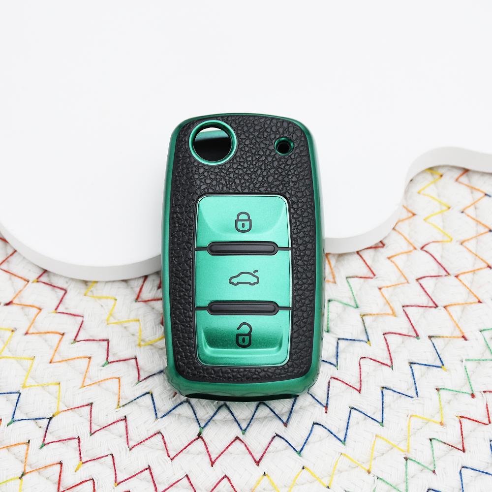 Tpu Leather Car Key Case Cover For Vw Volkswagen Golf 4 5 6 Mk6 Polo Tiguan Passat B5 B6 B7 Jetta Lavida For Skoda Octavia