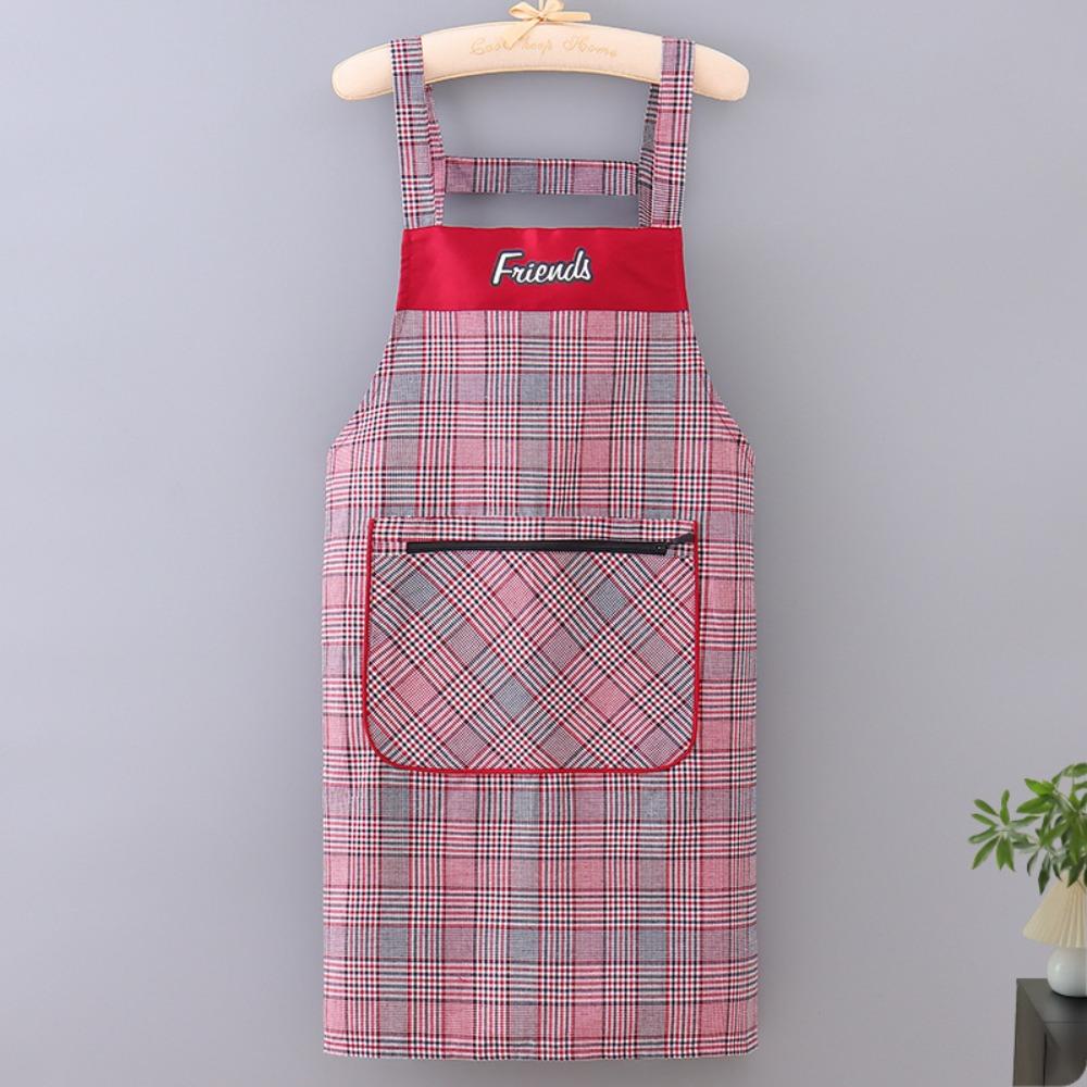 

Cotton Cloth Work Apron Antifouling Coffee House Apron Cooking Restaurant Uniform Home & Garden красный