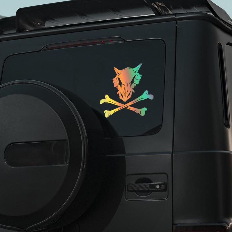 Animal Skull Car Sticker Halloween Funny Vinyl Attention Safety Auto Exterior Decoration Waterproof Decal Car Accessories