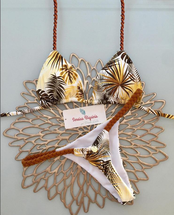 Wishbiki Europäischer & Amerikanischer Push-Up Geflochtener Bikini - Sexy Geteilter Strand-Badeanzug aus Brasilien