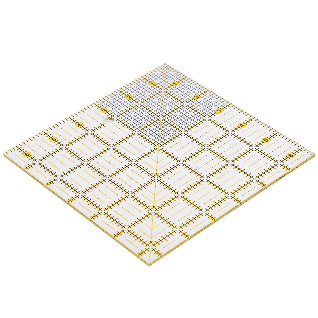 Square Quilting Ruler Hand Craft PatchWork Sewing Tool Plastic Display Rulers 16 X 16cm