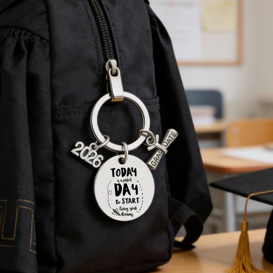 Keychain Pendant Class of 2026 Durable Stainless Steel Keepsake Nursing Law Students Keychain