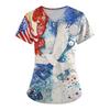 Women's Fashion  Printed Short Sleeve Overalls With Pocket Tops  Clothes