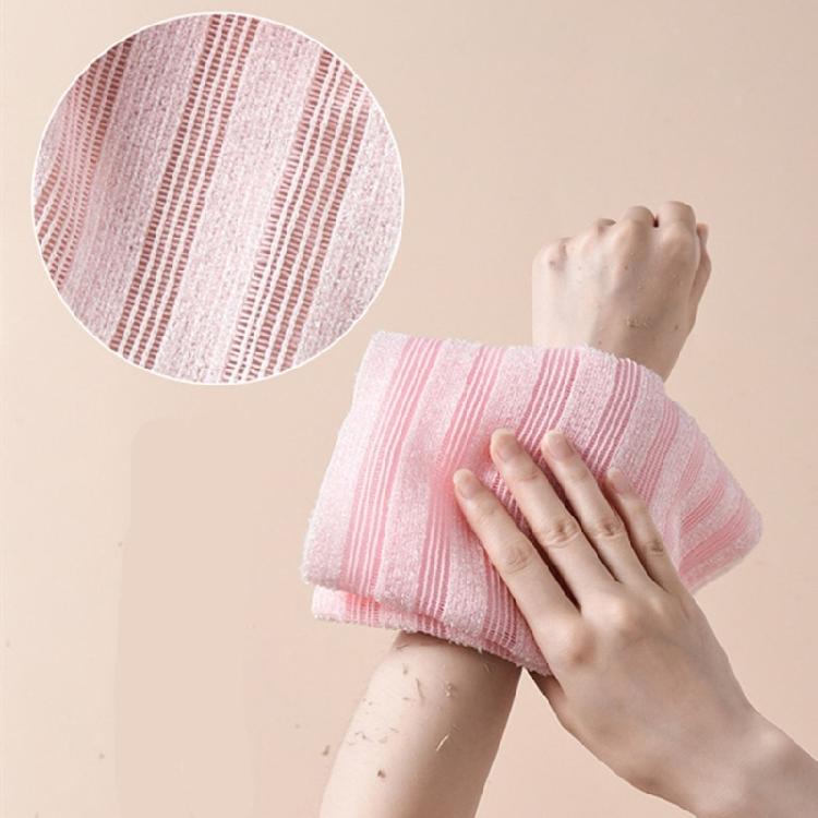 Long Body Scrubber Soft Exfoliating Towel Fast Absorbing Fabric Easy Cleansing Shower Tool for Adults and Family