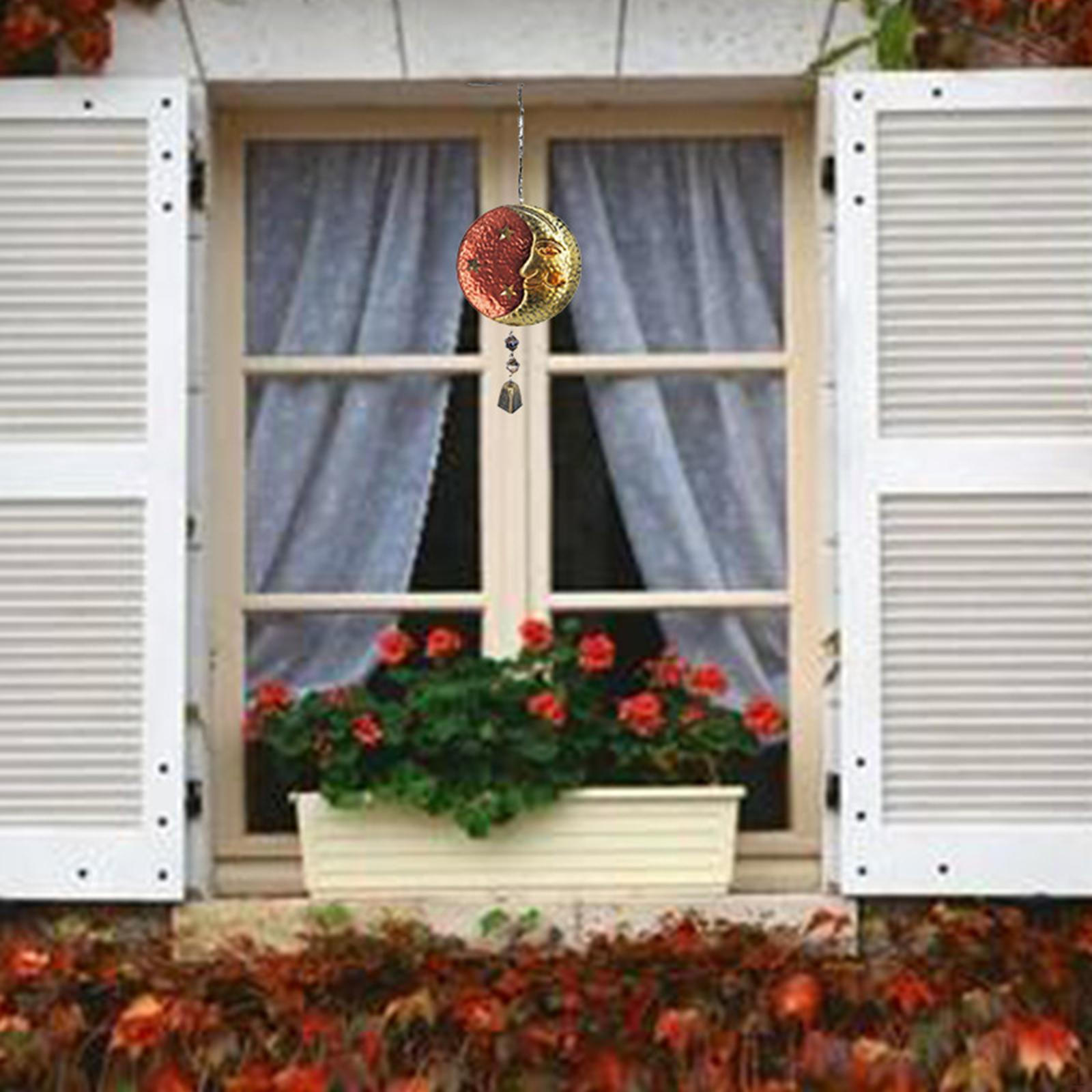 

Decorative Rustic Metal Chime Walkway Ornament Moon Style