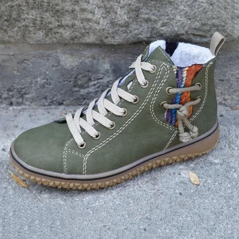 Boots Winter Woman Boots Thicken Warm Outdoor Plush Work Shoes Safety Boots Women Ankle Boots  Zapatos De Mujer